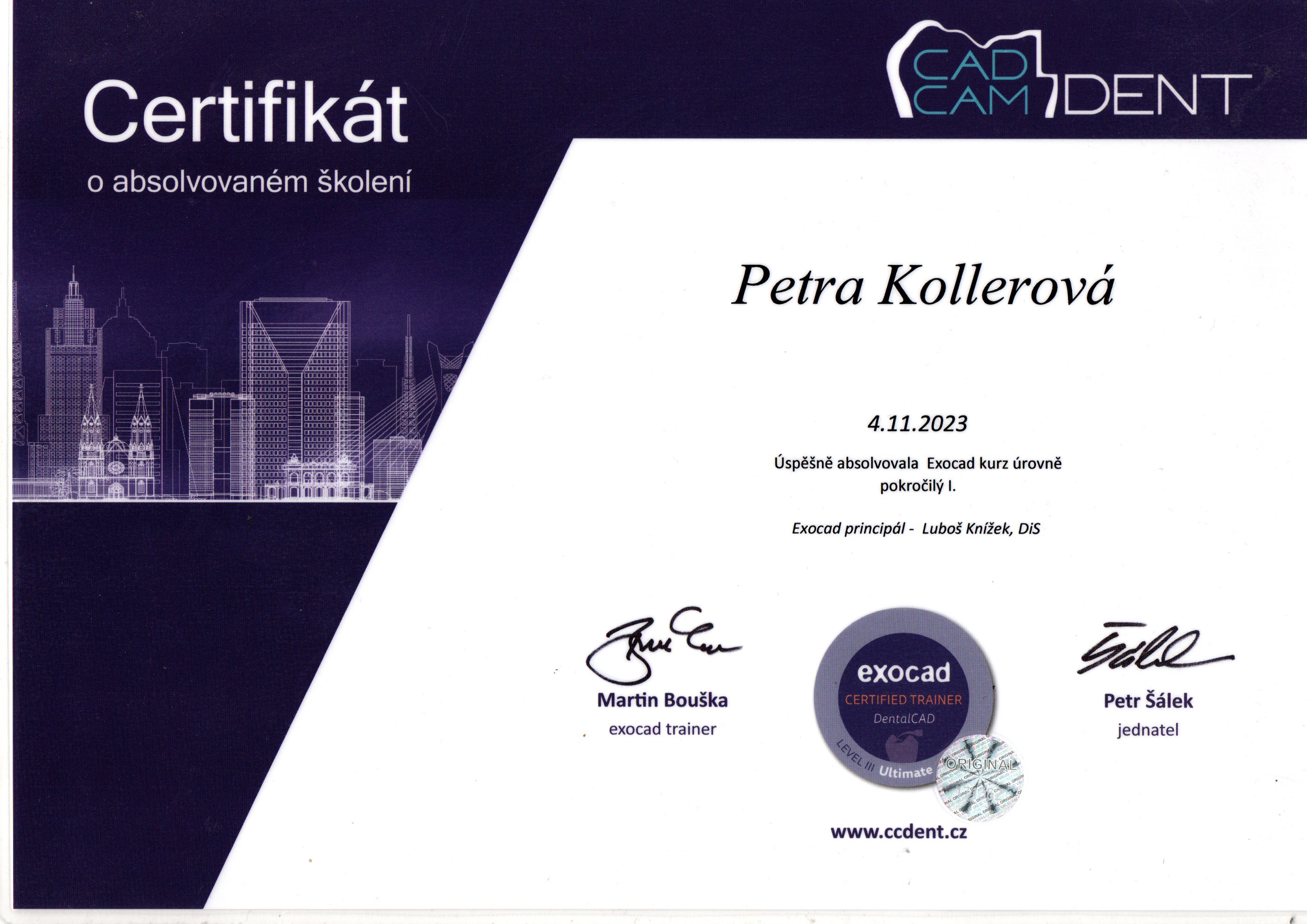 certifikáty zubní laboratoř